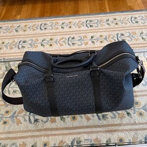 Michael Kors monogrammed Navy Duffel Bag